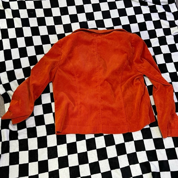 women’s jacket coat button up blazer orange - Picture 3 of 4